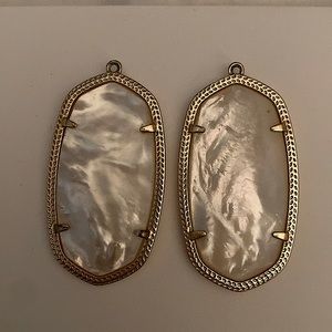 Kendra Scott Large White/Opal Earrings